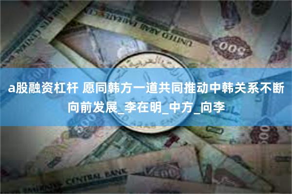 a股融资杠杆 愿同韩方一道共同推动中韩关系不断向前发展_李在明_中方_向李