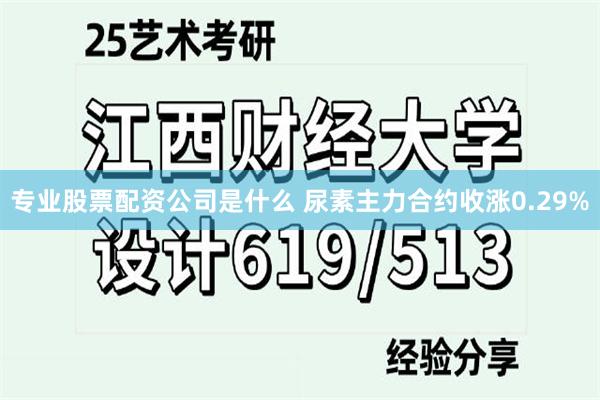 专业股票配资公司是什么 尿素主力合约收涨0.29%