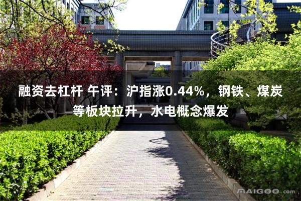 融资去杠杆 午评：沪指涨0.44%，钢铁、煤炭等板块拉升，水电概念爆发