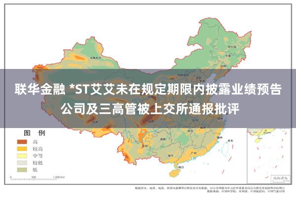 联华金融 *ST艾艾未在规定期限内披露业绩预告 公司及三高管被上交所通报批评